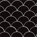 Retro Nero Scallop 8mm Glossy